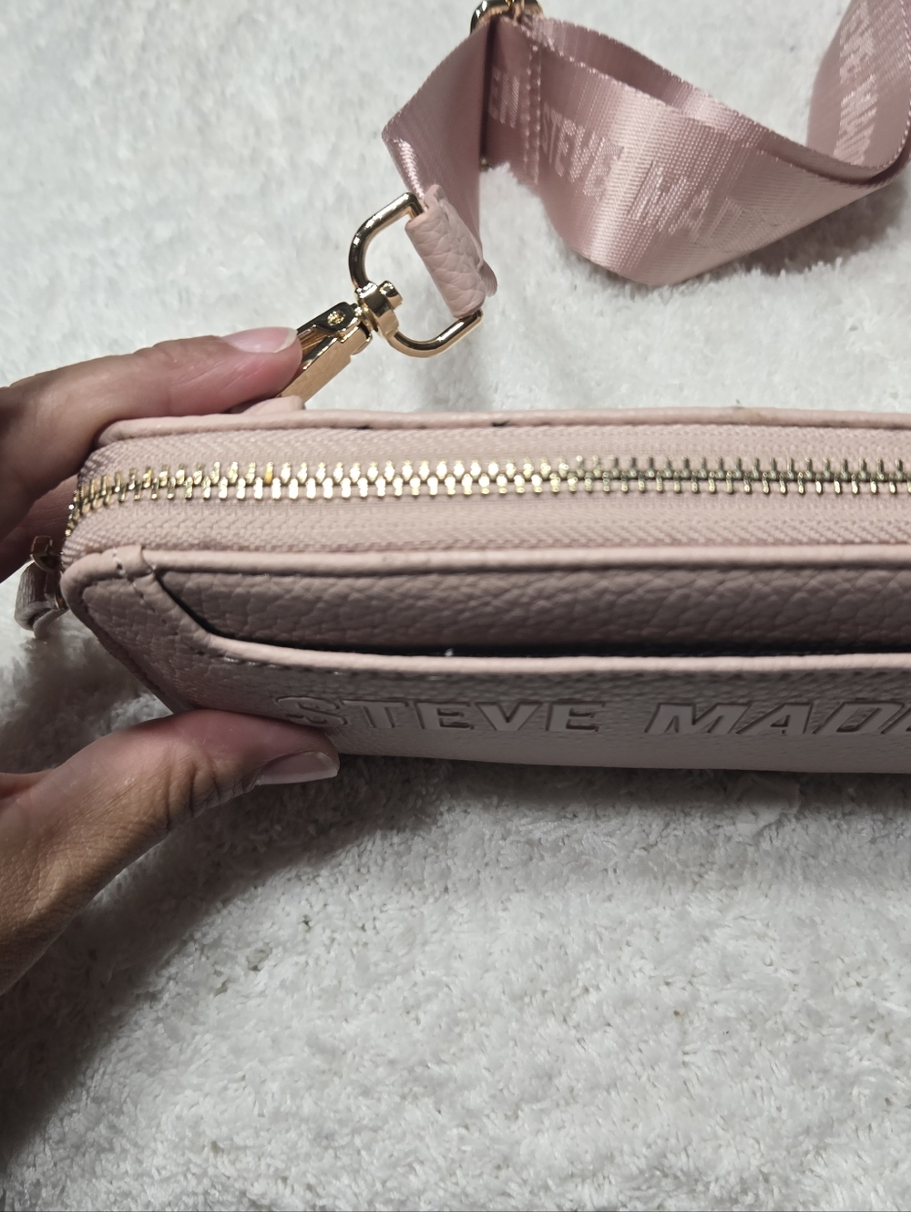 Steve Madden Pink Crossbody Wallet Bag With Coin Purse New - Picture 6 of 12